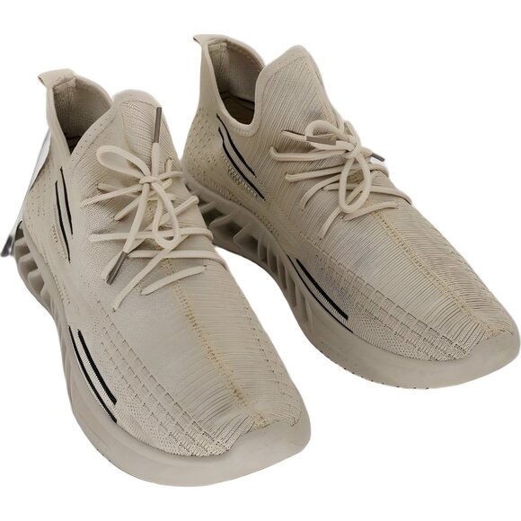 Akademiks Knit Jogger Sneakers Beige Mens 2.0 Fit Size 12 M New - Picture 1 of 6